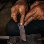 how to remove chips from a knife edge without wrecking the blade