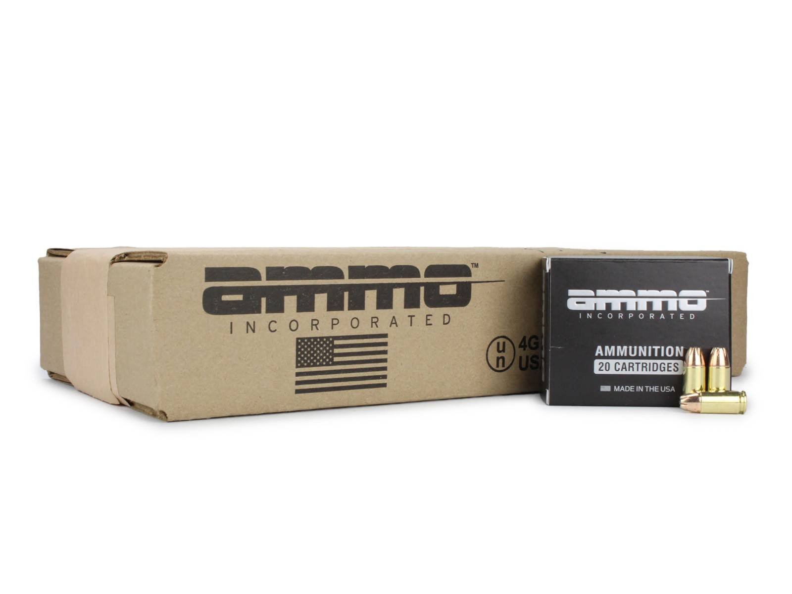 Ammo Inc 9mm 124 Gr JHP Case