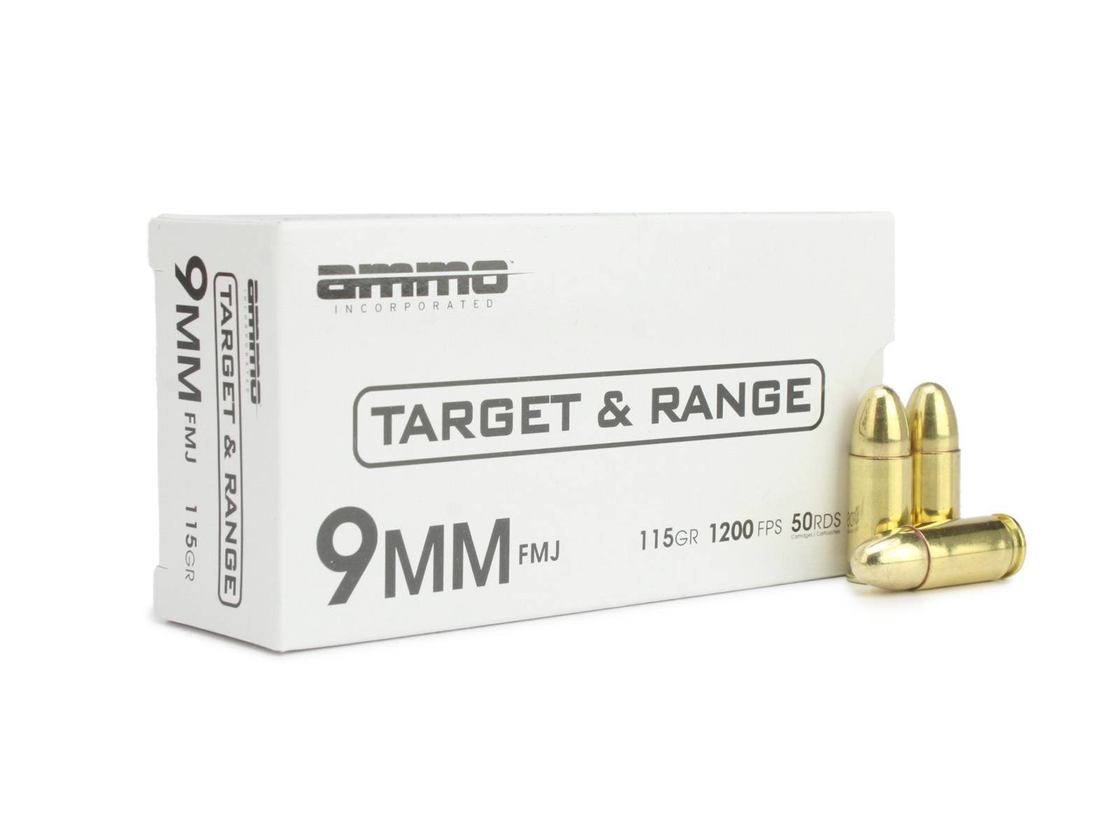 Ammo Inc 9mm FMJ Target & Range Ammo