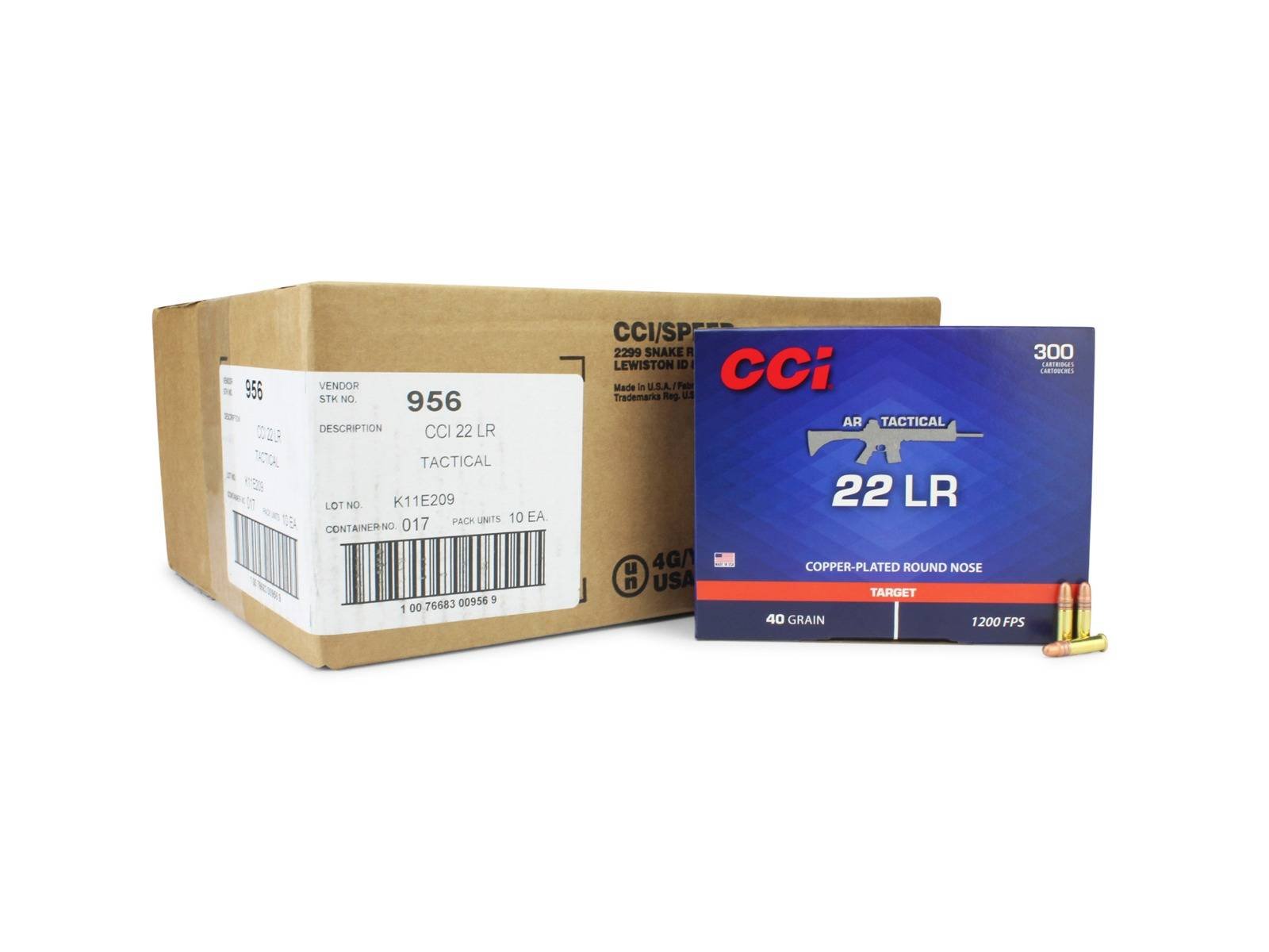 CCI Tactical 22 LR 40 Grain Ammunition