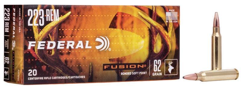 Federal Fusion 223 Remington 62 Grain Bullets