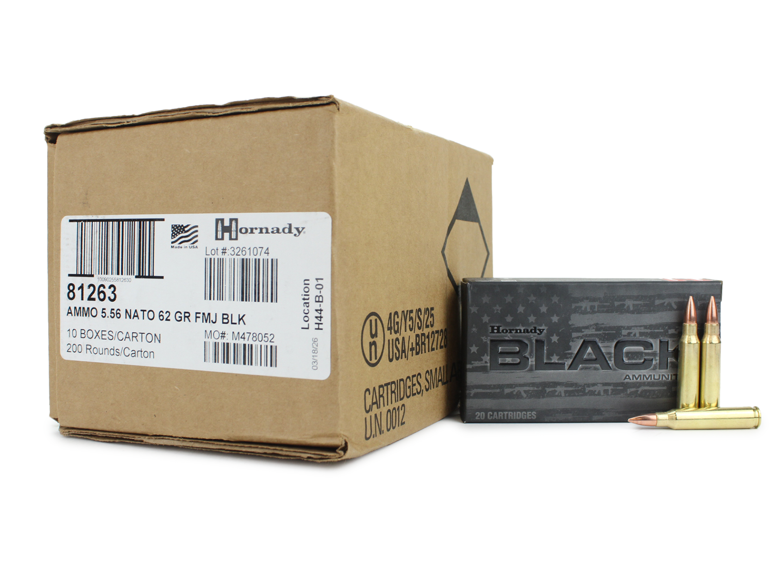 Hornady Black 5.56 NATO FMJ Ammunition