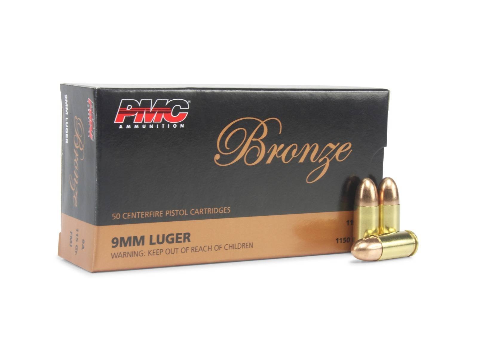 PMC Bronze 9mm 115 Gr FMJ Ammo