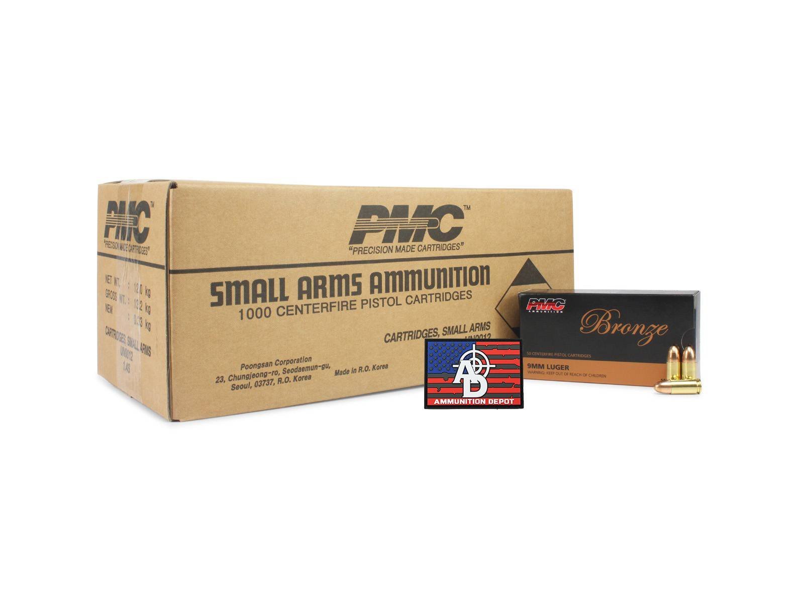 PMC Bronze 9mm 115 Gr FMJ Ammunition Case