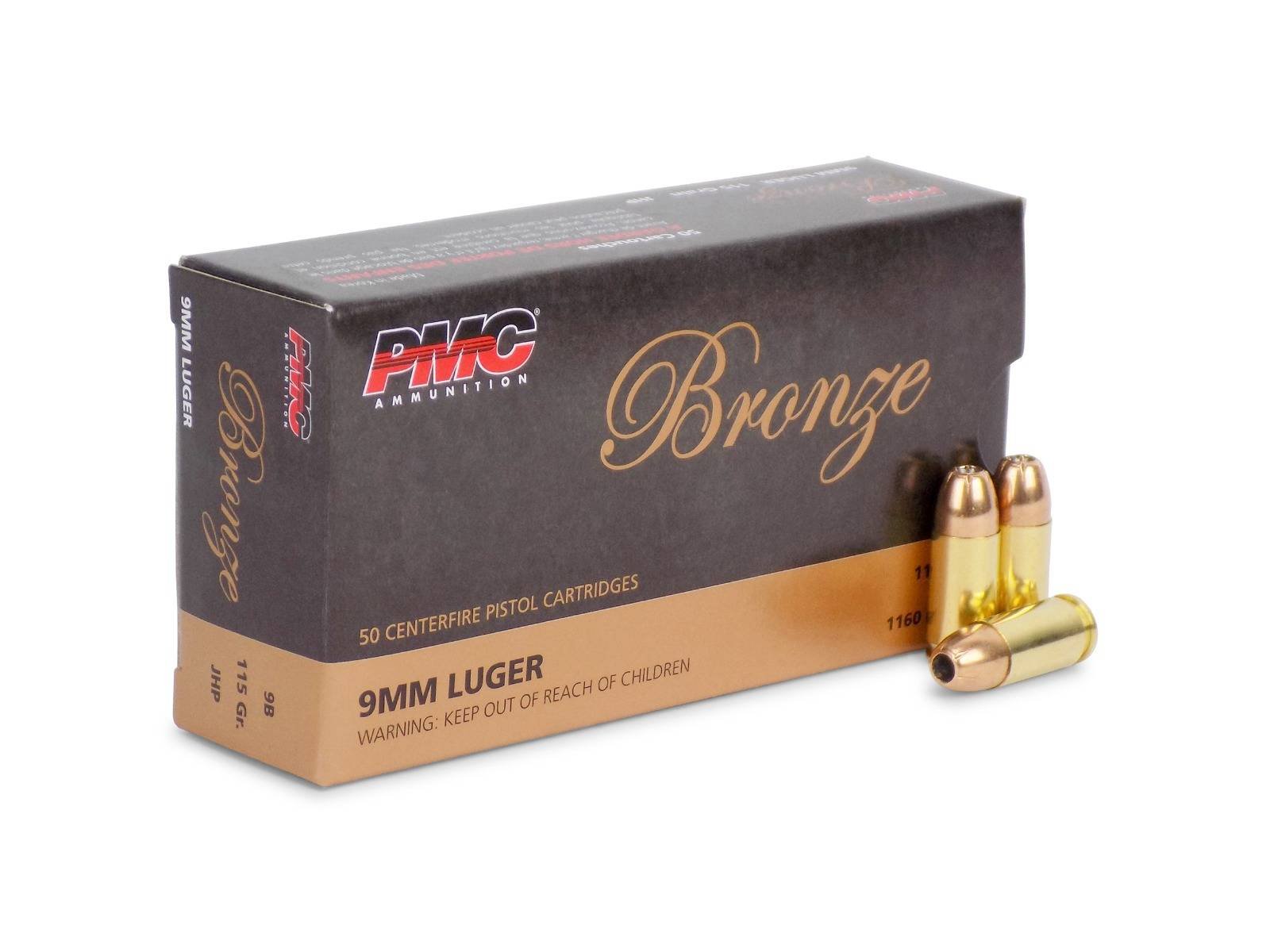 PMC Bronze 9mm 115 Gr JHP Ammunition
