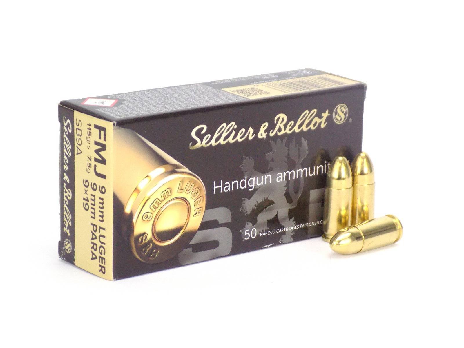 Sellier & Bellot 9mm FMJ Ammunition Box