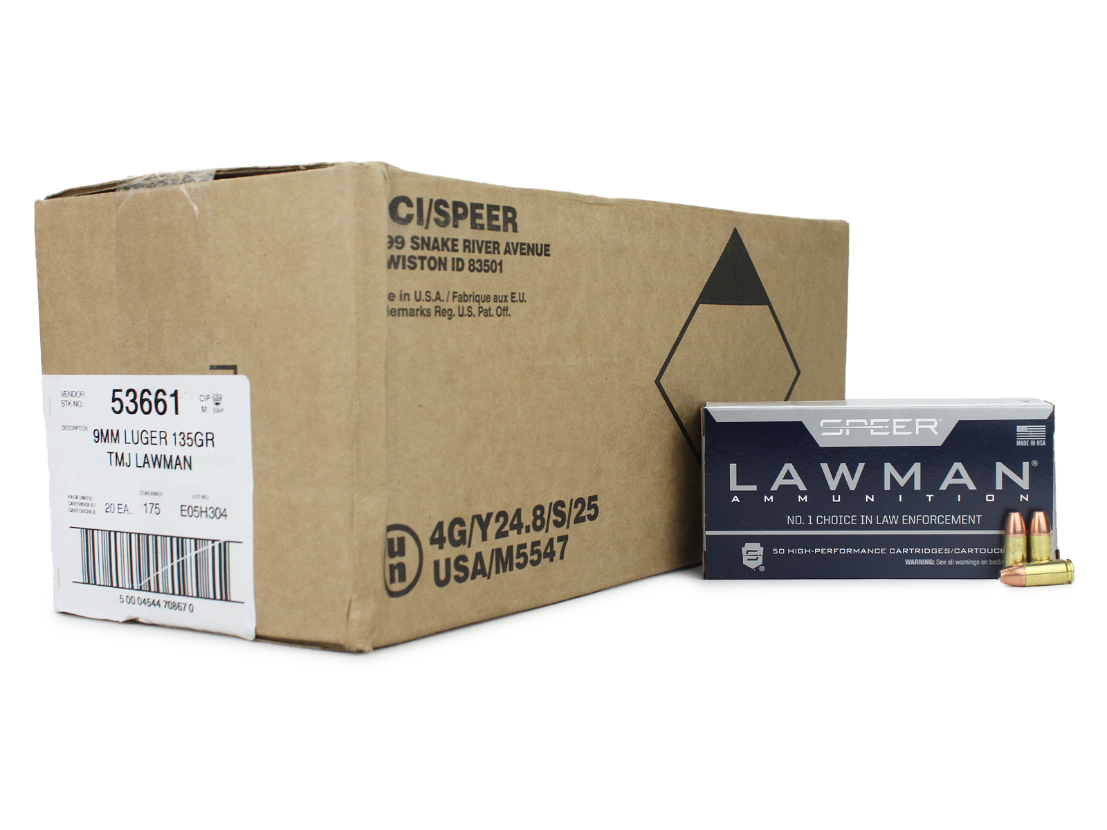 Speer Lawman 9mm 135 Gr TMJ Ammo
