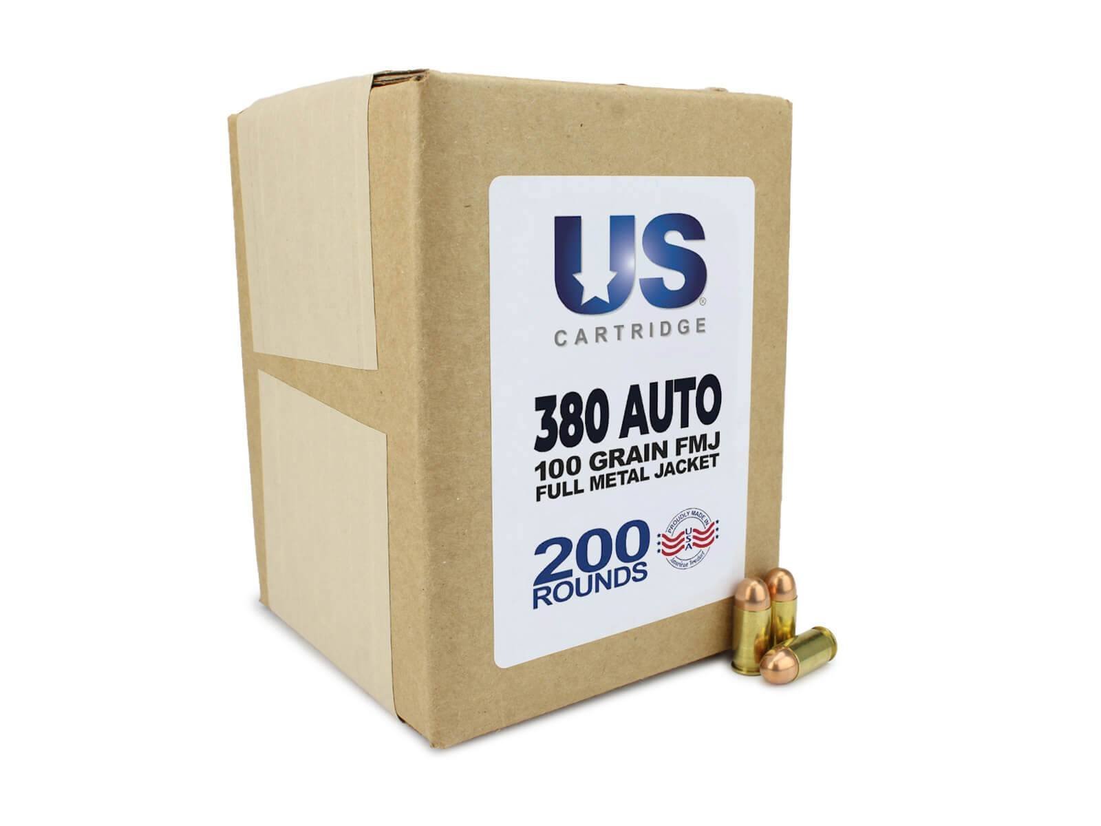 US Cartridge 380 ACP 100 Gr FMJ Ammo
