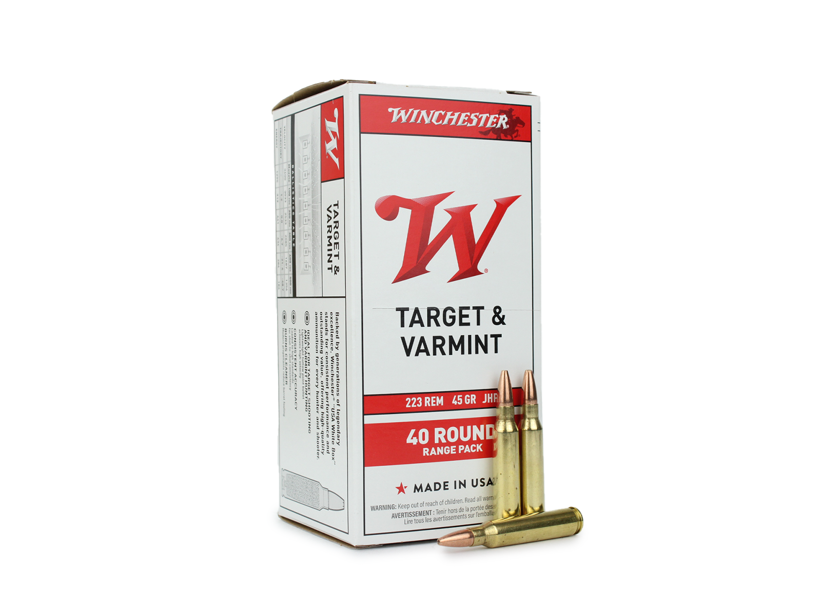 Winchester 223 Remington 45 Gr JHP Ammo