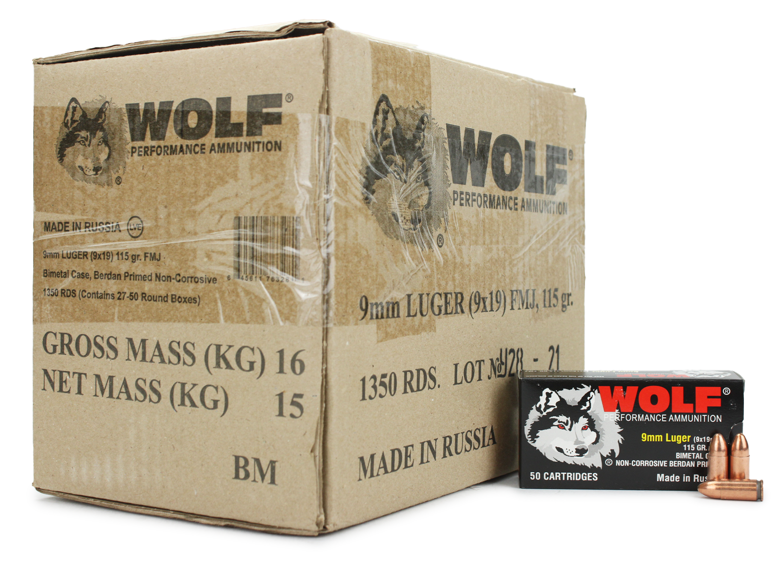 Wolf Performance 9mm FMJ Ammunition Case