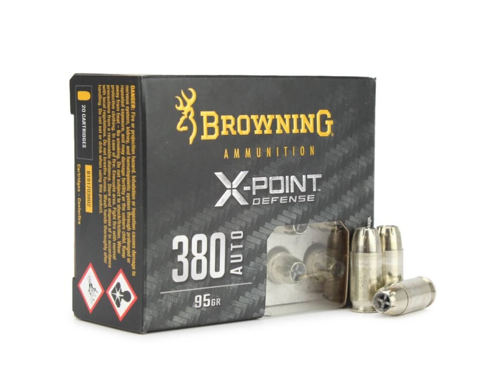 Browning X-Point Defense 380 ACP 95 Gr JHP (Box)