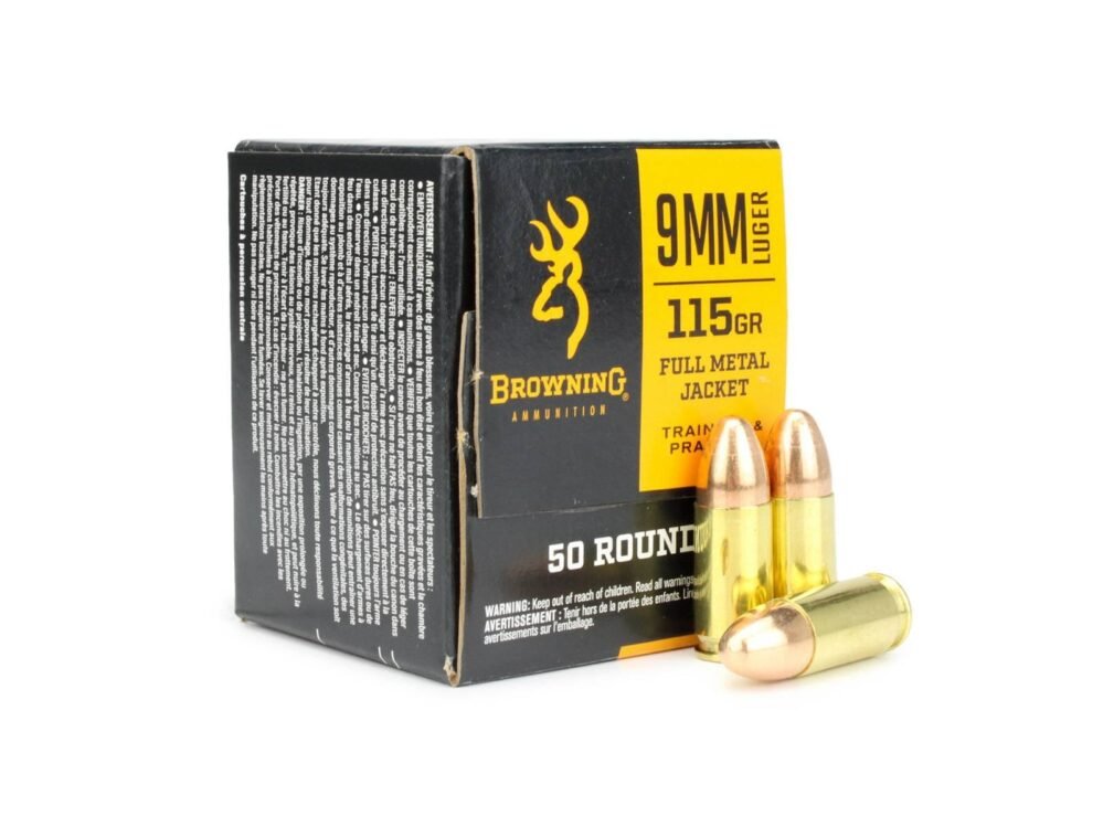 Browning 9mm 115gr FMJ Training Ammo