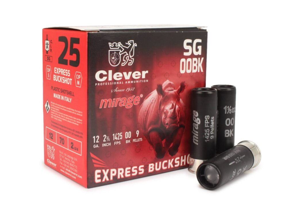 Clever Express Buckshot 12 Gauge 2.75 00 Buck 9 Pellet (Box)