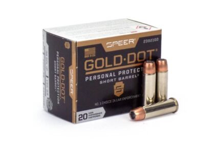 Speer Gold Dot Short-Barrel .38 Special 135 grain +P, our top pick for 38 Special ammo in a snub-nose