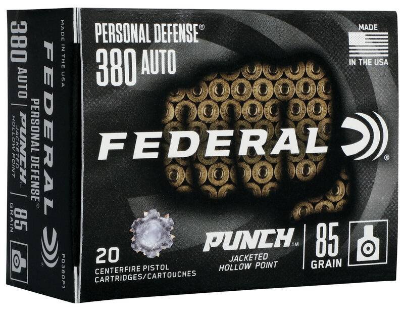 Federal Premium Punch Personal Defense 380 ACP 85 Grain JHP (Box)