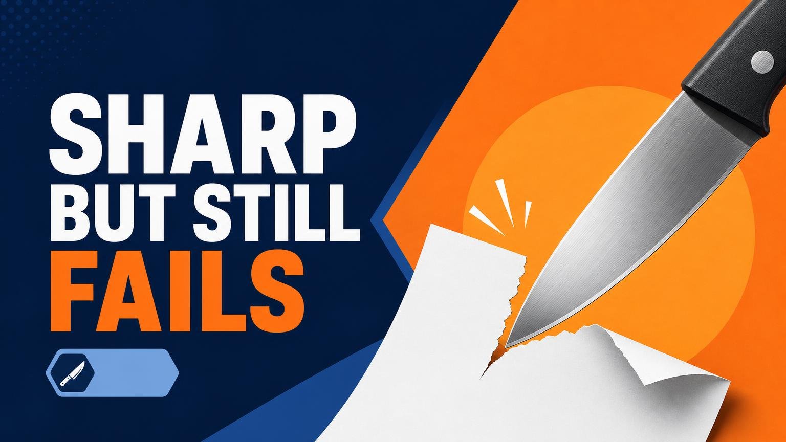 why a freshly sharpened knife still fails the paper test