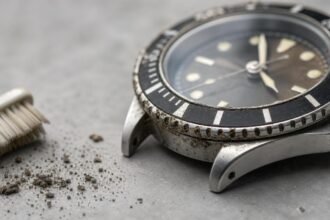 why a watch bezel turns gritty and how to clean it safely