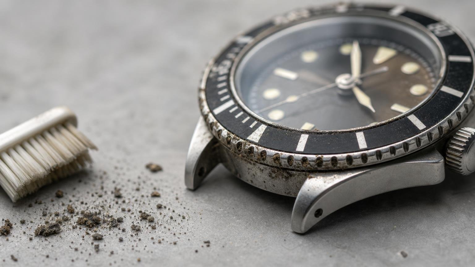 why a watch bezel turns gritty and how to clean it safely