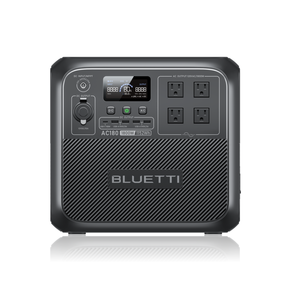 BLUETTI power station lineup: the AC180, our overall pick