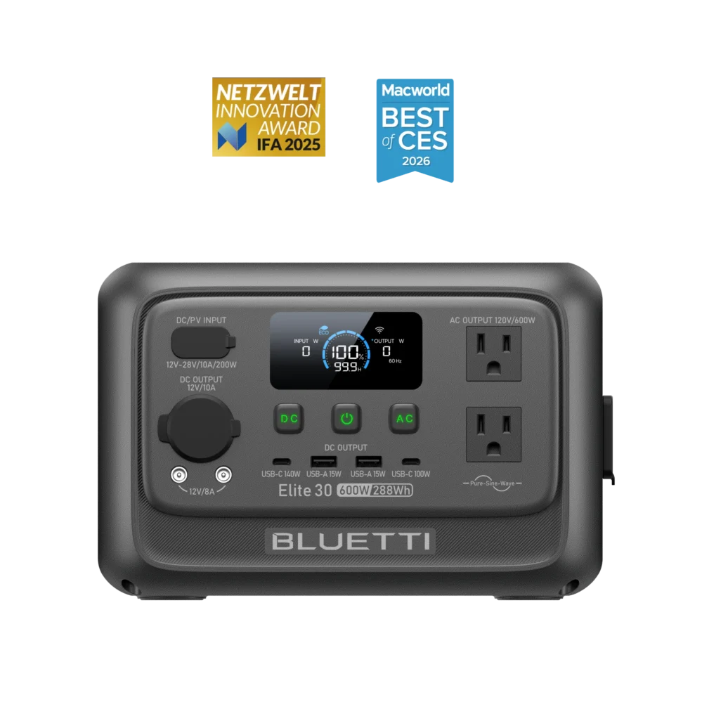 BLUETTI Elite 30 V2 Portable Power Station | 600W 288Wh Elite 30 V2