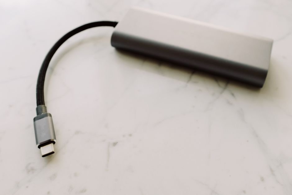 a close up of a usb c adapter