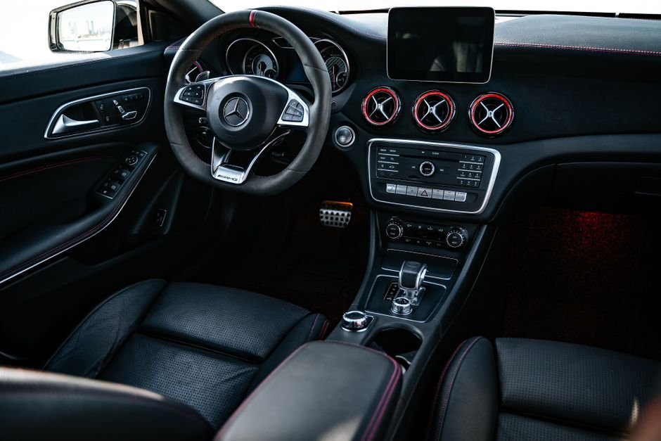 a clean uncluttered car interior
