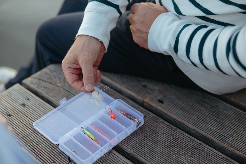 pexels8916846 edc deals a compact tackle box with hooks line and small terminal tackle