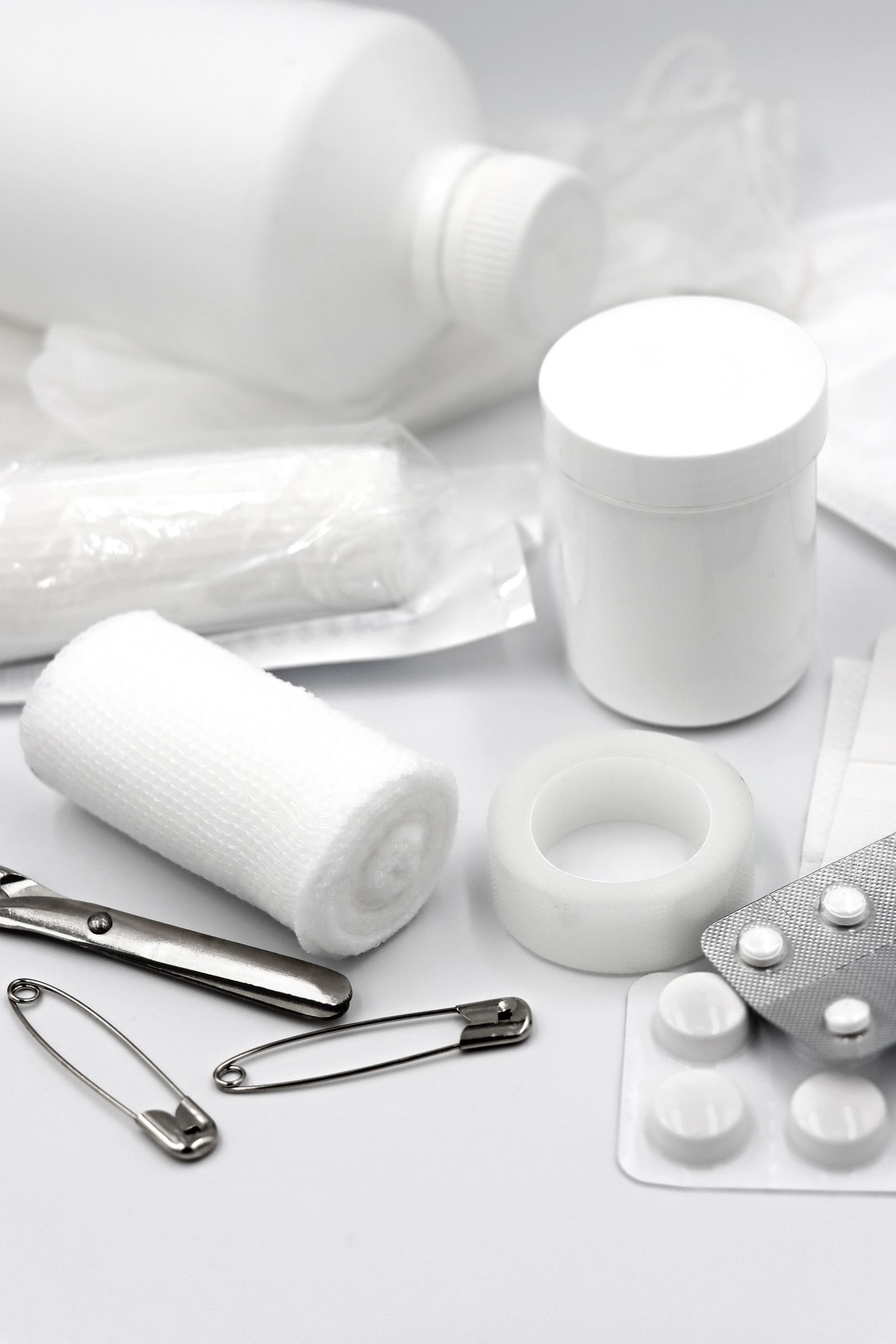 pexelsphoto31852746 edc deals gauze tape safety pins and dressings from a compact first aid kit