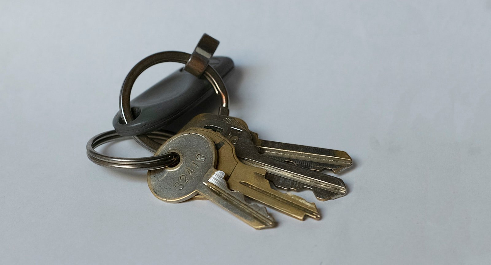 a set of keys on a table