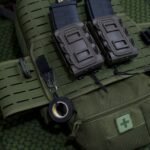nylon pouches mounted on a load bearing rig exposed to the elements